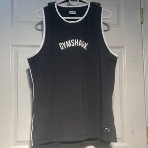 Gymshark Men's Black and White Tank Top